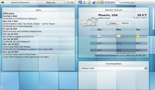 Widget pages